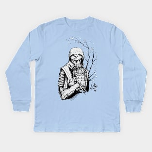 Samurai Sloth Kids Long Sleeve T-Shirt